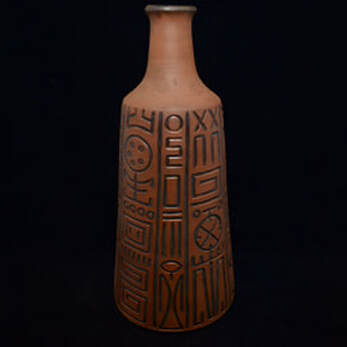 Incised pottery by Helga Grove wanted hieroglyphic sculpture
